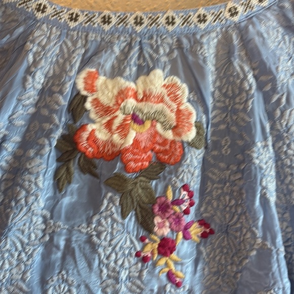 Sundance Melody Blue Floral Embroidered Blouse/ Size small - Picture 12 of 15